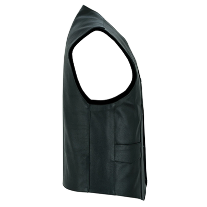 Traditional Single Back Panel Concealed Carry Vest in Black 🖤🏍️