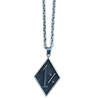 1% Large Pendant Necklace – Stainless Steel 💀🖕