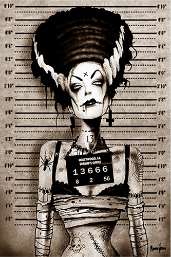 Bride Mugshot Canvas Print