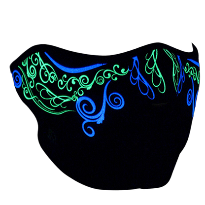 Venetian Glow in the Dark Half Face Mask 🎭✨