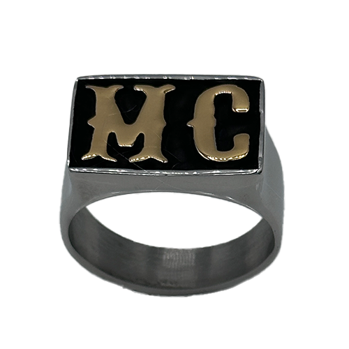 Black & Gold MC Ring