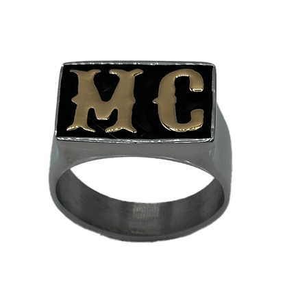 Black & Gold MC Ring