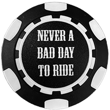 Iron & Clover Motorcycle Mercantile Ceramic Clay Poker Chip ♠️🖤