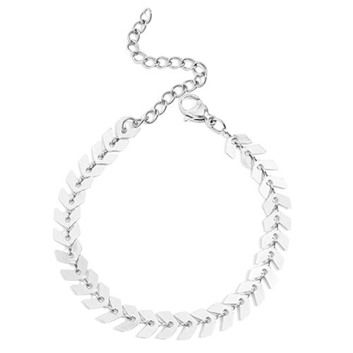 Arrowhead Chevron Bracelet / Anklet – Silver ✨🖤