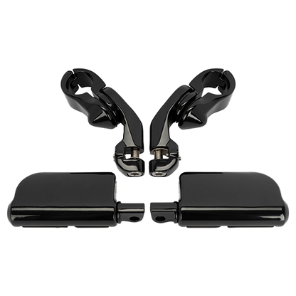 Adjustable 2.5 Inch Angled Black Motorcycle Foot Peg Mounts Back Side