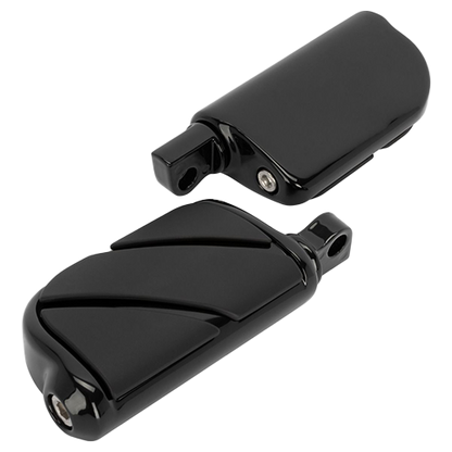 Adjustable 2.5 Inch Angled Black Motorcycle Foot Peg Mounts