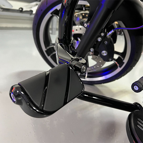 Compact Black Highway Foot Pegs For Harley & Indian Motorcycles