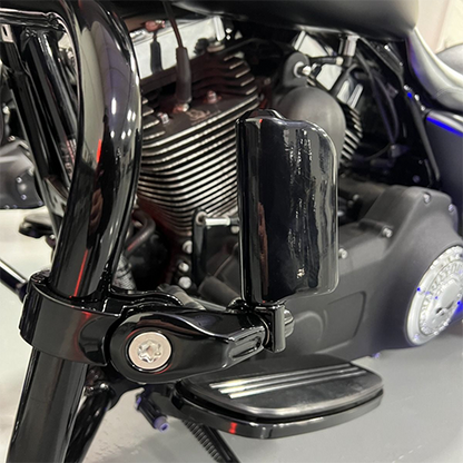 Compact Black Highway Foot Pegs For Harley & Indian Motorcycles