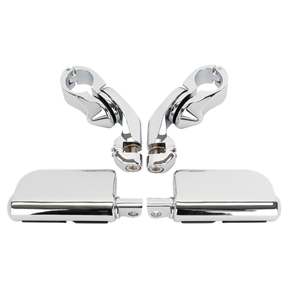 Chrome Highway Foot Pegs For Harley & Indian Motorcycles Back Side