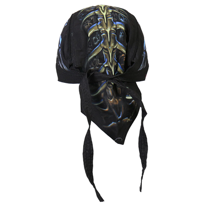 Motorcycle Skull Headwrap With Mesh Lining