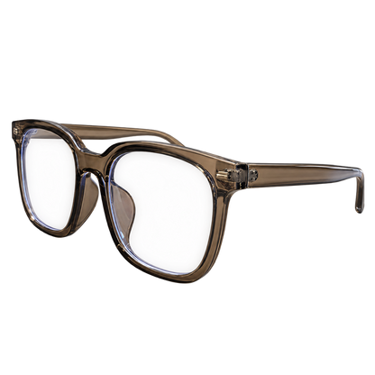 Smokestack translucent smoke clear lens glasses shown from an angled side view