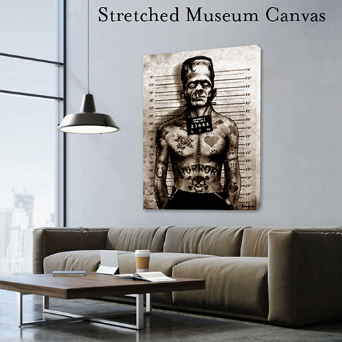 Stretched Museum Canvas on Wall 