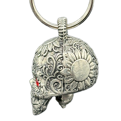 Bravo Bells Sugar Skull Motorcycle Bell With Split Ring