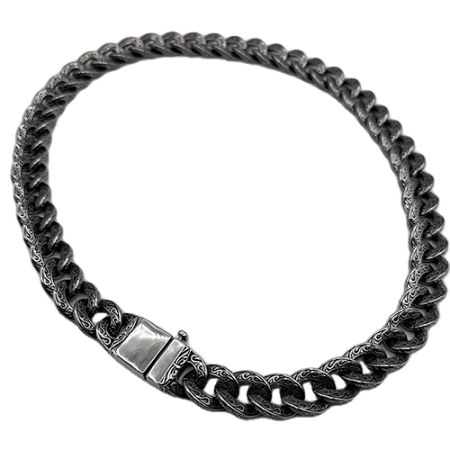 ¾ Inch Wide Stainless Steel Tattoo Hook Necklace