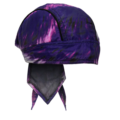 Tie Dye Motorcycle Skull Cap Headwrap