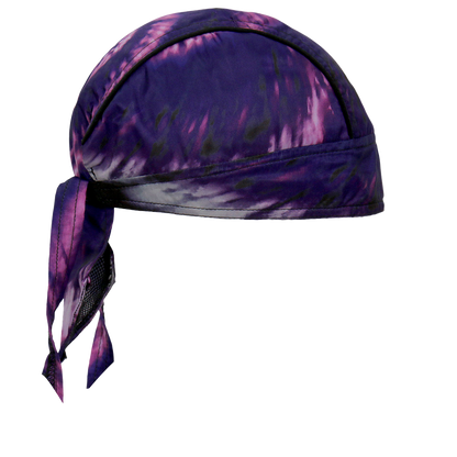 Tie Dye Motorcycle Skull Cap Headwrap Side View