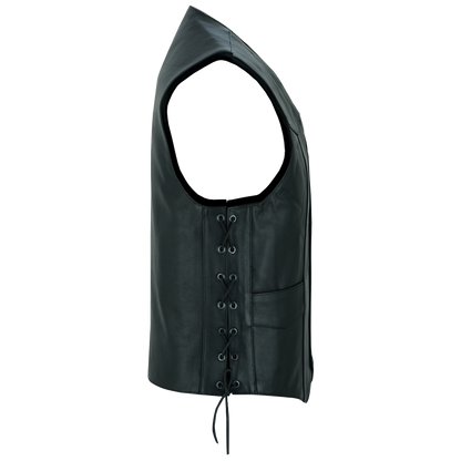 Men’s Traditional Leather Vest Reinforced Shoulders
