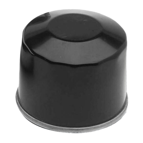 A black oil filter for a Harley-Davidson Milwaukee-Eight engine.