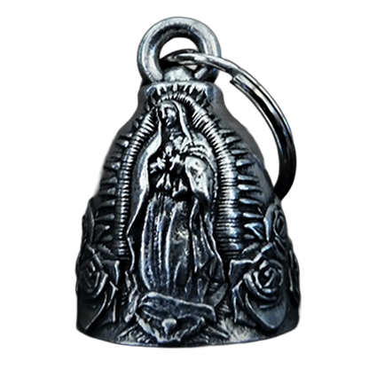 Silver bell with religious figure design