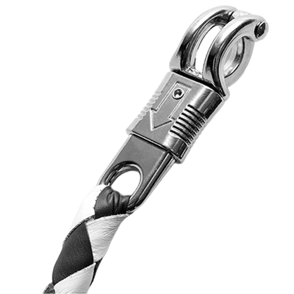 Motorcycle Get Back Whip – Silver Quick Release Clip