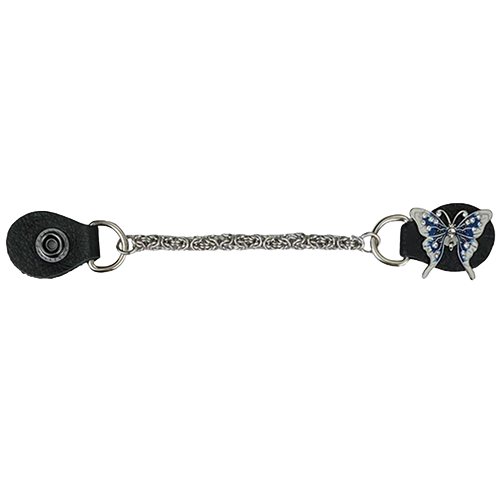 Butterfly Design Biker Vest Chain Close-Up