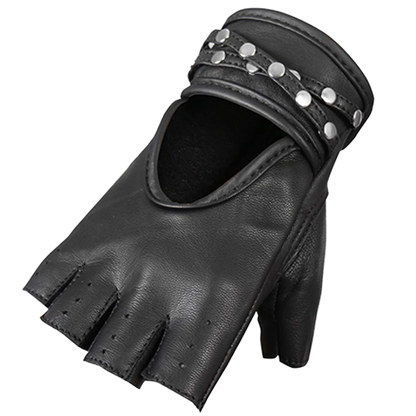 Womens Fingerless Studded Glove