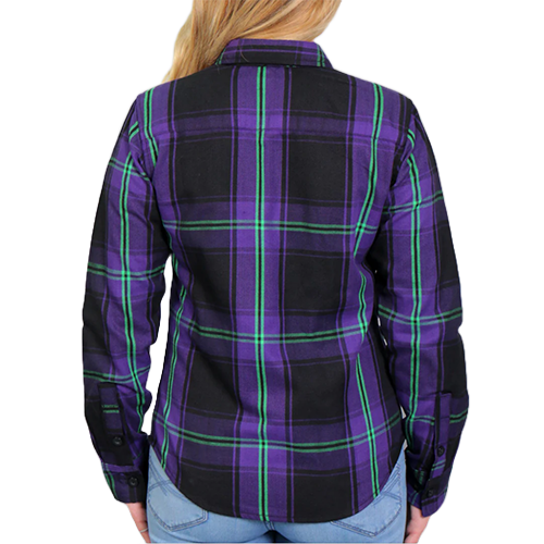 Heavyweight Cotton Plaid Flannel Shirt For Women