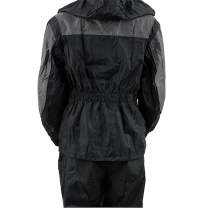 Armored Waterproof Motorcycle Rain Suit For Women Back View
