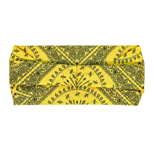 Yellow Bandana Rhinestone Crystal Headband Wrap 💛✨