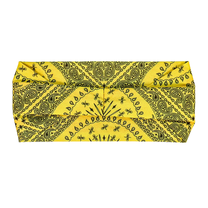 Yellow Bandana Rhinestone Crystal Headband Wrap 💛✨