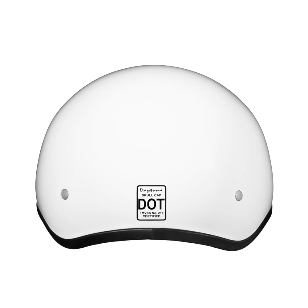 Daytona Skull Cap in Hi-Gloss White