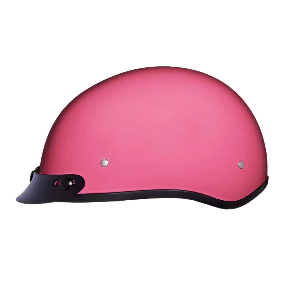 Daytona Skull Cap with Visor in Hi-Gloss Pink