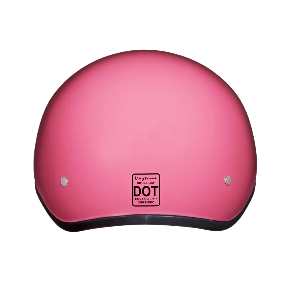 Daytona Skull Cap with Visor in Hi-Gloss Pink