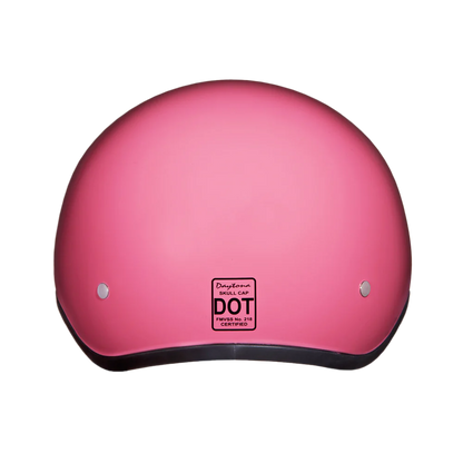 Daytona Skull Cap with Visor in Hi-Gloss Pink