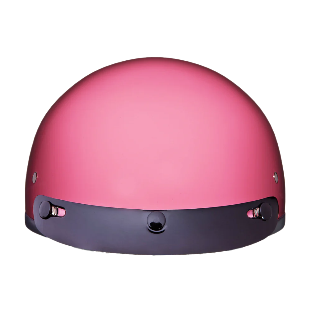 Daytona Skull Cap with Visor in Hi-Gloss Pink