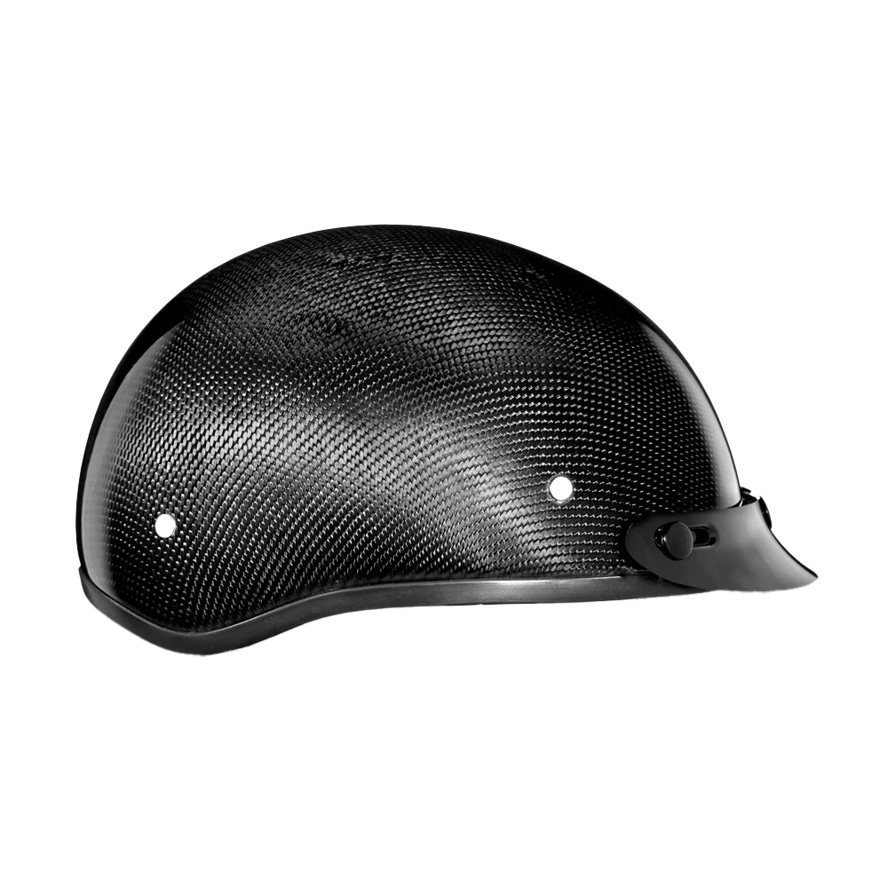 Daytona Skull Cap with Visor in Gray Carbon Fiber