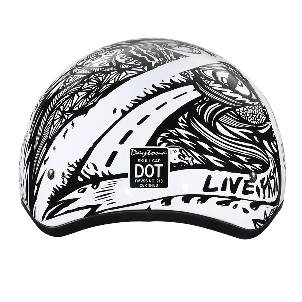 Daytona Skull Cap in Live Fast