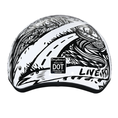 Daytona Skull Cap in Live Fast