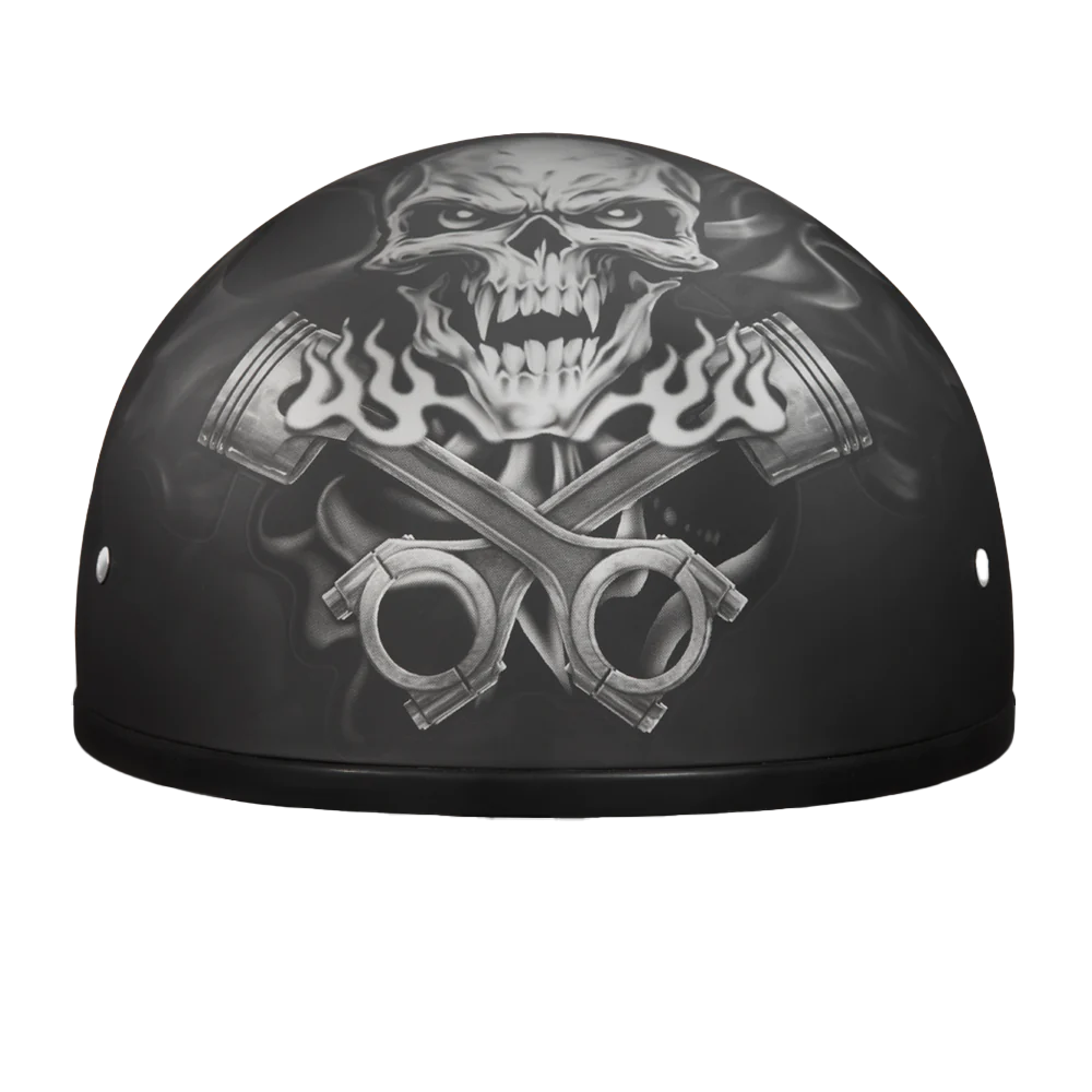 Daytona Skull Cap in Skull & Cross Pistons