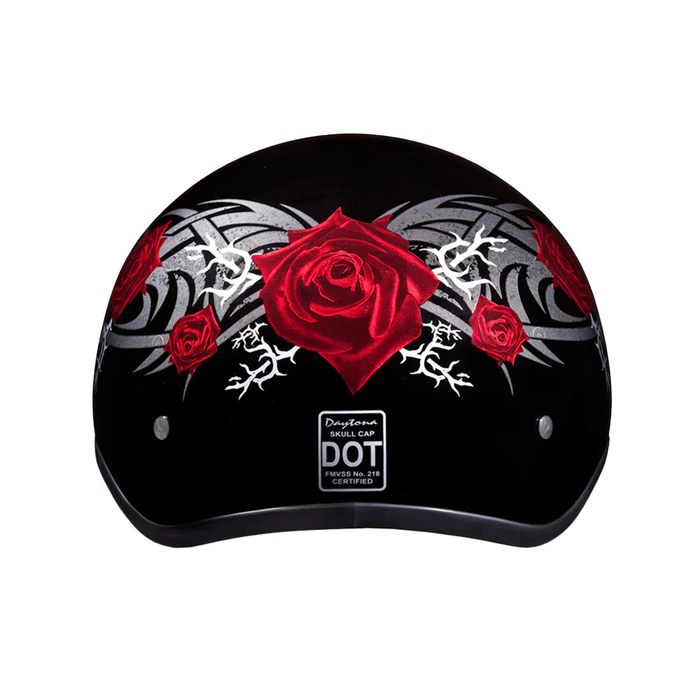 Daytona Skull Cap with Barbed Roses