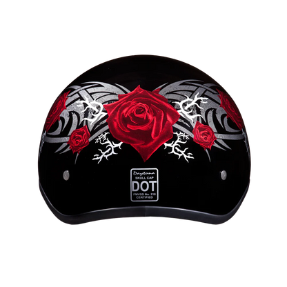 Daytona Skull Cap with Barbed Roses