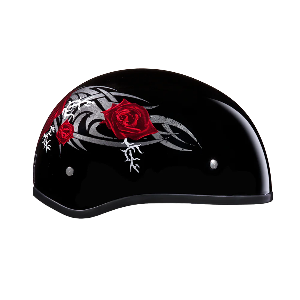 Daytona Skull Cap with Barbed Roses