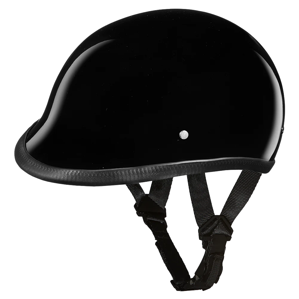 Daytona Hawk "Polo Style" Helmet in Hi-Gloss Black