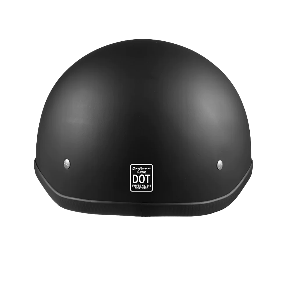 Daytona Hawk "Polo Style" Helmet in Dull Black