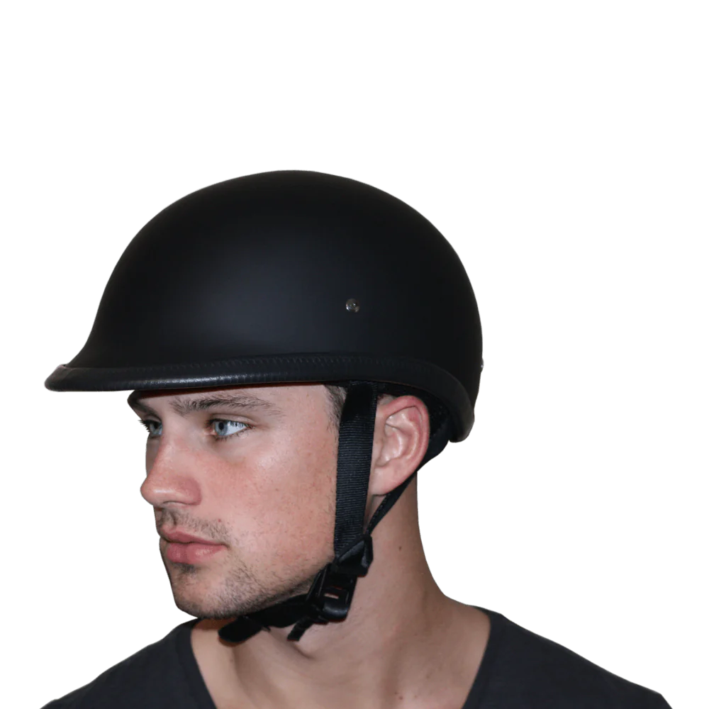 Daytona Hawk "Polo Style" Helmet in Dull Black