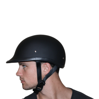 Daytona Hawk "Polo Style" Helmet in Dull Black