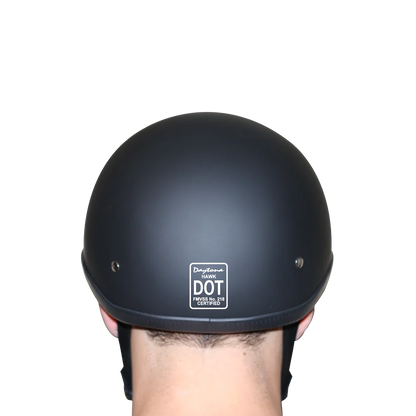 Daytona Hawk "Polo Style" Helmet in Dull Black