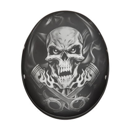 Daytona Skull Cap in Skull & Cross Pistons