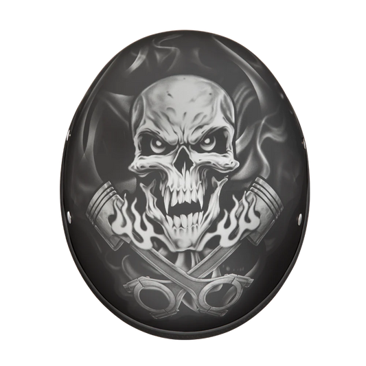 Daytona Skull Cap in Skull & Cross Pistons