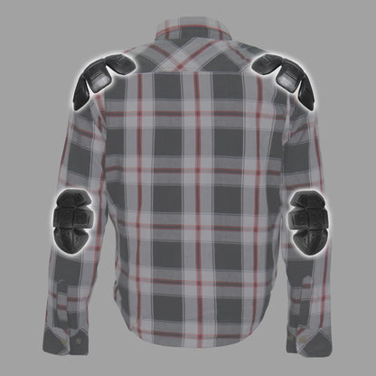 Armored Flannel Jacket in Red, White & Black